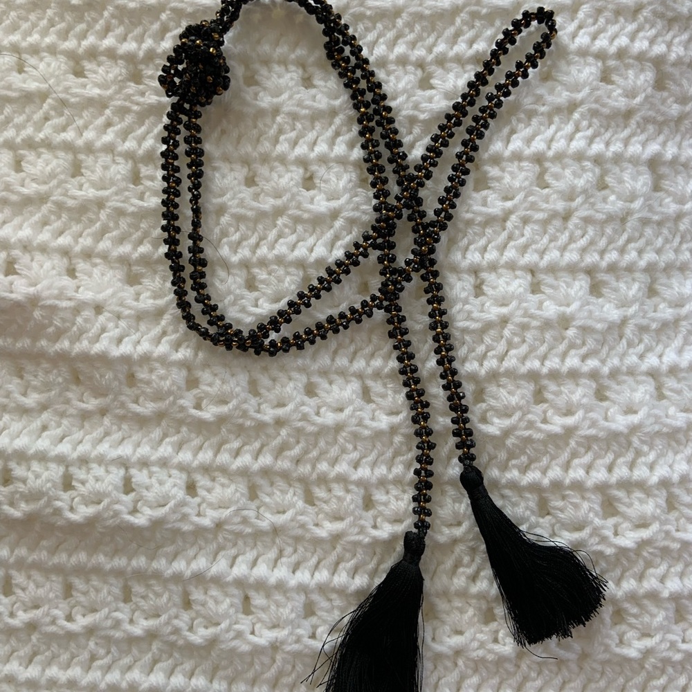 Noonday Collection Onyx Lariat Necklace